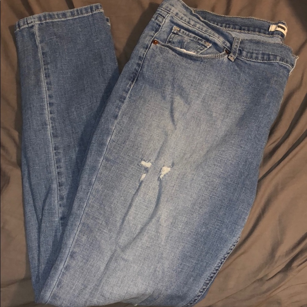 Distressed Levi jeans